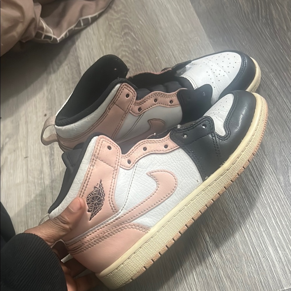 Stylish Pink and Black Sneakers